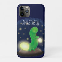 Cute green glow worm cartoon illustration