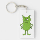 Cute green goblin cartoon