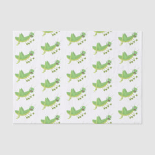 Cute green happy grasshopper cartoon tissue paper
