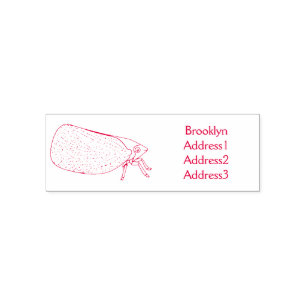 Cute green leaf hopper insect cartoon illustration self-inking stamp