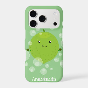 Cute green lime bubbles cartoon illustration
