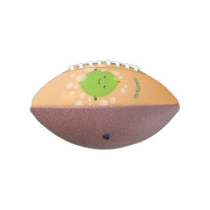 Cute green lime bubbles cartoon illustration football