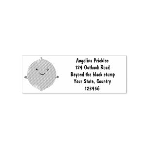 Cute green lime bubbles cartoon illustration self-inking stamp