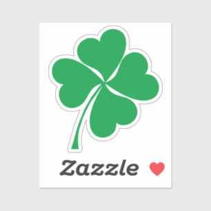 Cute Green Lucky 4 leaves heart Clover shamrock