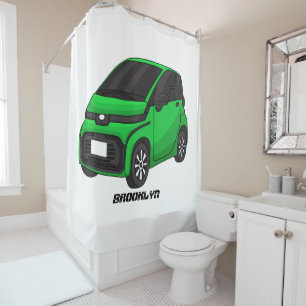 Cute green micro sized car