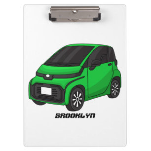 Cute green micro sized car clipboard