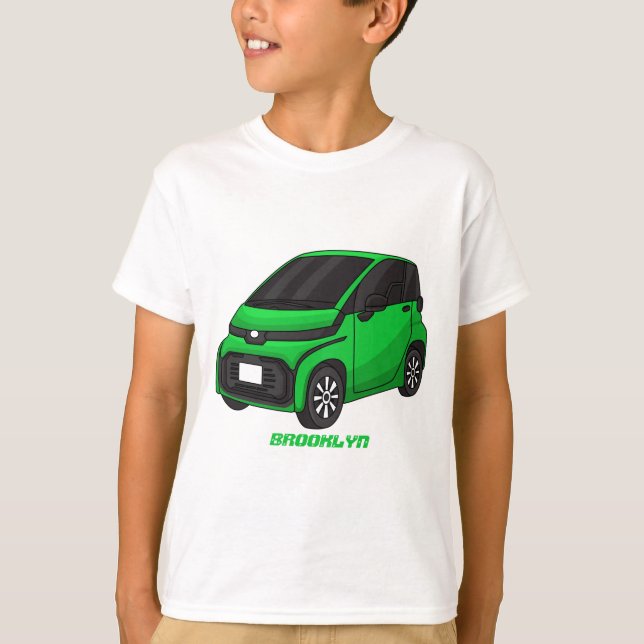 Cute green micro sized car T-Shirt (Front)
