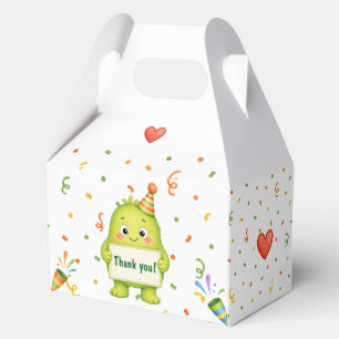 Cute Green Monster Birthday Favour Box