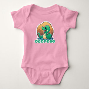 Cute Green Ogopogo the Okanagan Lake Monster Baby Bodysuit