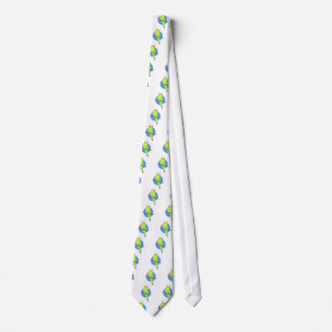 Cute Green Parakeet Tie