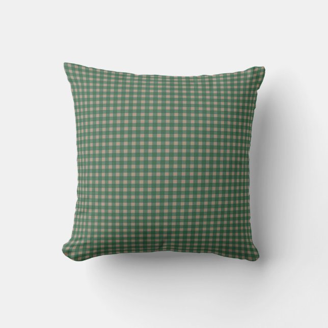 Cute Green Patterned Pillow (Front)