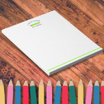 Cute Green Pencil  From Personalized Teacher Name Notepad<br><div class="desc">Make a teacher smile with our custom Cute Green Pencil A Note From Note Pad! This personalized teacher gift is a thoughtful way to express your gratitude and admiration. Whether it's for back to school season or just to show your appreciation, this cute and customizable note pad is sure to...</div>