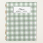 Cute Green Plaid Personalized Ideas Book Planner<br><div class="desc">Cute Green Plaid Personalized Family Ideas Book</div>
