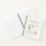 Cute Green Rust Party Puppy Dog Any Age Birthday Notebook<br><div class="desc">For any further customisation or any other matching items,  please feel free to contact me at yellowfebstudio@gmail.com</div>