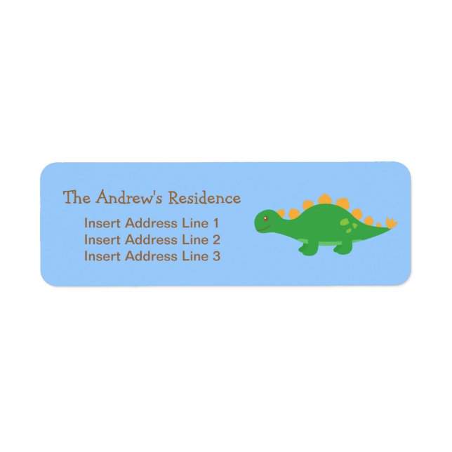 Cute Green Stegosaurus Dinosaur, Pour les enfants (Devant)