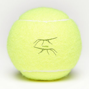 Cute green stick insects with happy faces cartoon tennis balls