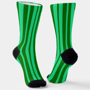 Cute Green Stylish Stripes Pattern Design Socks