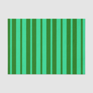Cute Green Stylish Stripes Pattern Design Tissue Paper