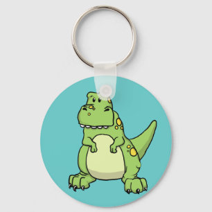 Cute Green T-Rex Keychain