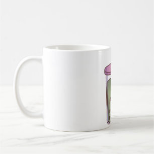 Cute Green Tea Matcha Latte Boba Tea Coffee Mug