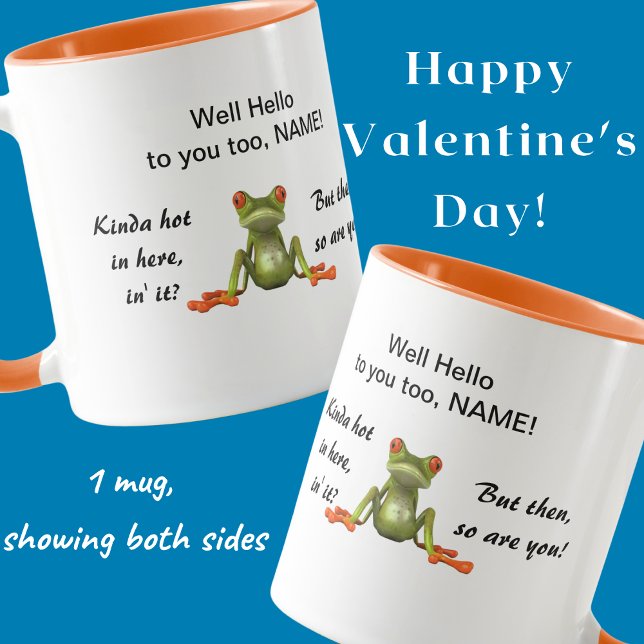 Cute green tree frog funny mug  (Creator Uploaded)