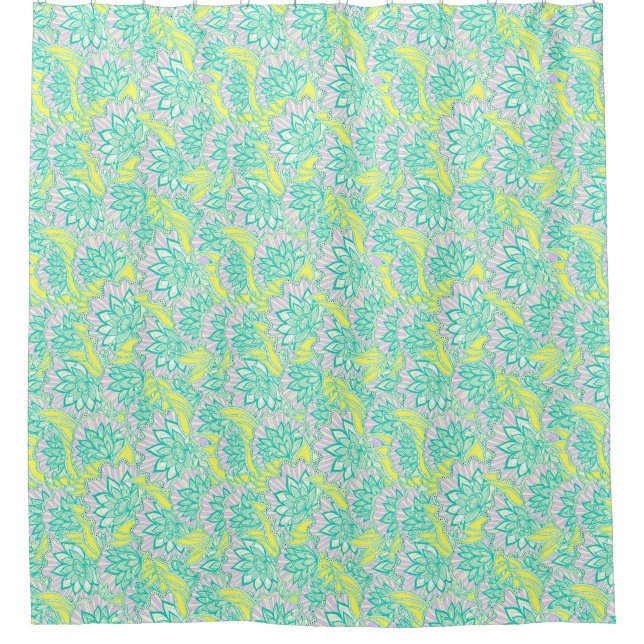 Cute green yellow floral pattern (Front)