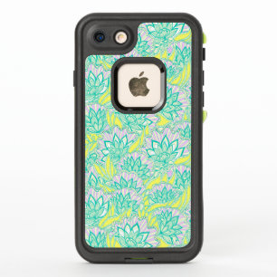 Cute green yellow floral pattern