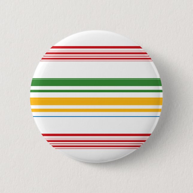 Cute green yellow stripes 2 inch round button (Front)