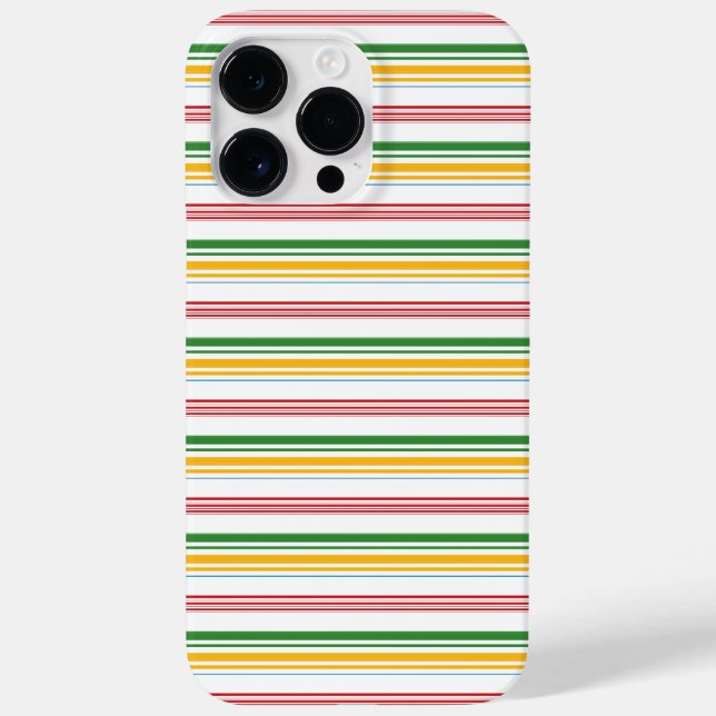 Cute green yellow stripes Case-Mate iPhone case (Back)