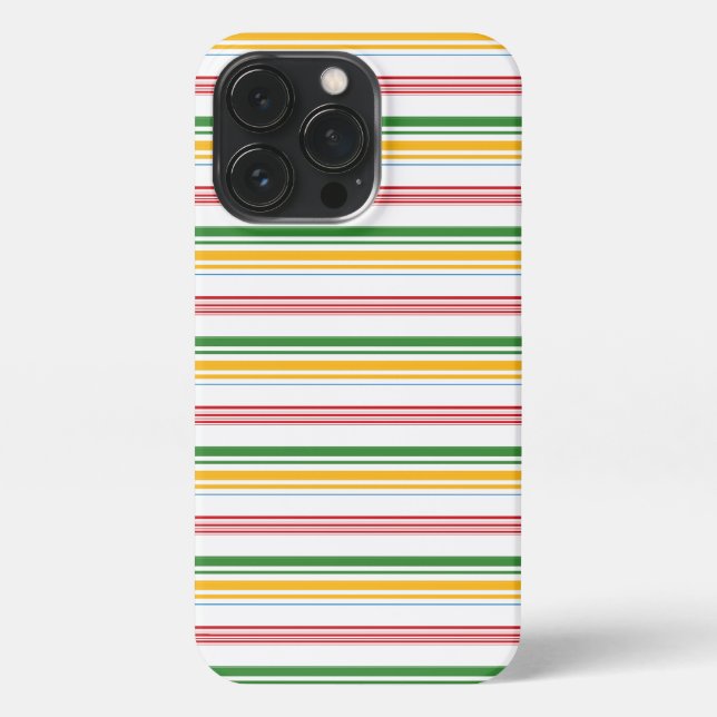 Cute green yellow stripes iPhone case (Back)