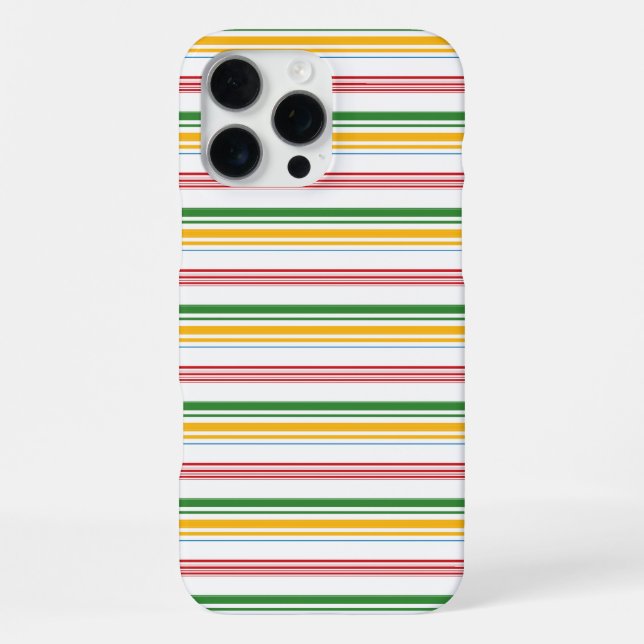 Cute green yellow stripes iPhone case (Back)