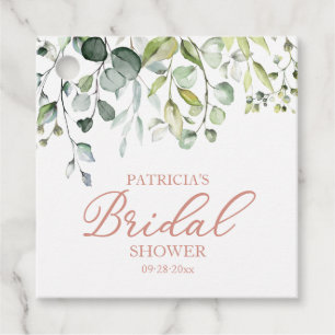 Cute Greenery Eucalyptus Watercolor Bridal Shower  Favour Tags
