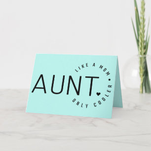 Cute greeting card for an Aunt; Aunty; birthday;
