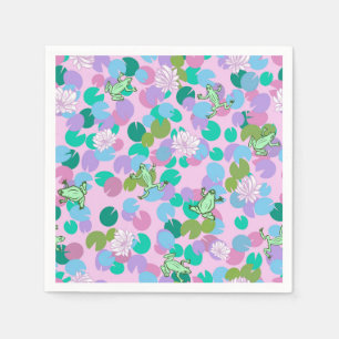 Cute grenouille art serviettes en papier avec arri