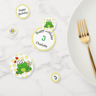 Cute grenouille Table d'anniversaire Confetti