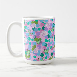 Cute grenouille tasse d'art avec arrière - plan ro