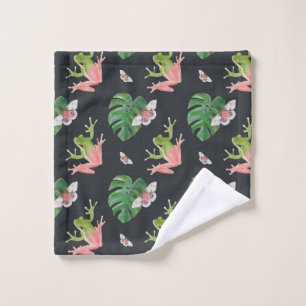 Cute grenouille tropicale et Motif papillon