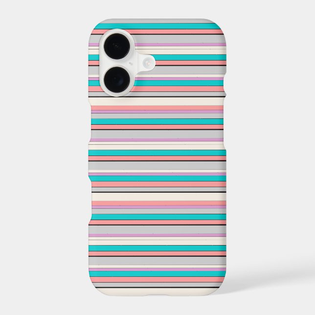 Cute grey aqua stripes (Back)