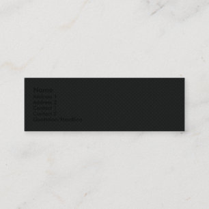 Cute grey autumn trees on black background mini business card