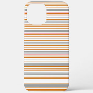 Cute grey brown stripes iPhone 12 pro max case