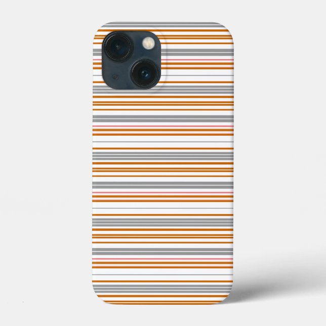Cute grey brown stripes Case-Mate iPhone case (Back)
