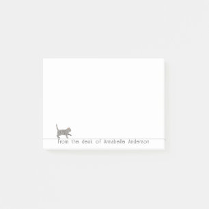 Cute Grey Cat Personalize Notes