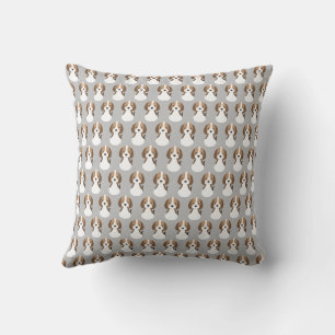 Cute grey dog pattern baby throw pillow
