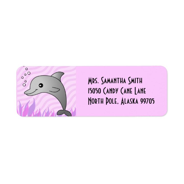 Cute Grey Dolphin in Pink Water (Front)