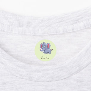 Cute grey elephant green