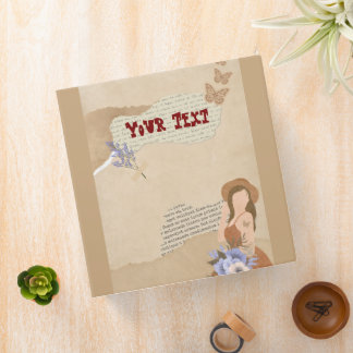 Cute grey, flower, butterfly and text binder