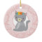 Cute Grey Kitten Pink White Cat