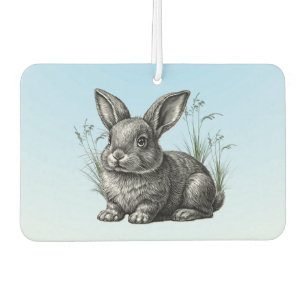 Cute Grey Rabbit against a Blue Sky Air Freshener