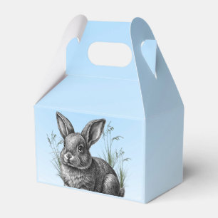 Cute Grey Rabbit against a Blue Sky Favor Box