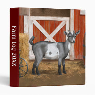 Cute Grey Spotted Goat Binder